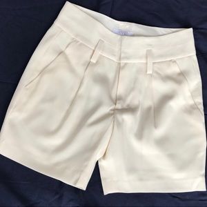 AYR silky dressy off white shorts, size 0